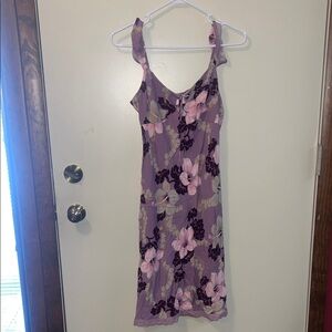 Roxy Purple Floral Midi Dress